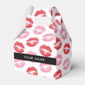 Rote Lippen, rosa Lippen, Kuss, Ihr Name, personal Geschenkschachtel (Vorderseite)