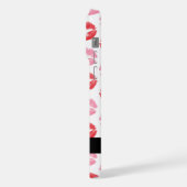 Rote Lippen, rosa Lippen, Kuss, Ihr Name, personal iPhone Hülle (Linke Seite)