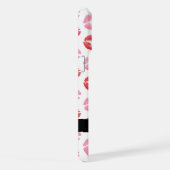 Rote Lippen, rosa Lippen, Kuss, Ihr Name, personal iPhone Hülle (Rechte Seite)