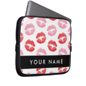 Rote Lippen, rosa Lippen, Kuss, Ihr Name, personal Laptopschutzhülle (Vorne Rechts)
