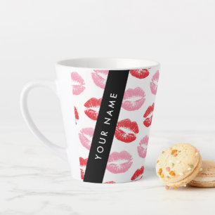 Rote Lippen, rosa Lippen, Kuss, Ihr Name, personal Milchtasse