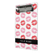 Rote Lippen, rosa Lippen, Kuss, Ihr Name, personal Mini Klemmbrett (Gewinkelt2)
