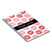 Rote Lippen, rosa Lippen, Kuss, Ihr Name, personal Notizblock (Rechte Seite)