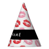 Rote Lippen, rosa Lippen, Kuss, Ihr Name, personal Partyhütchen (Rechts)