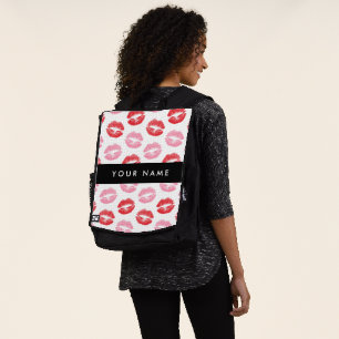 Rote Lippen, rosa Lippen, Kuss, Ihr Name, personal Rucksack