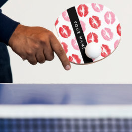 Rote Lippen, rosa Lippen, Kuss, Ihr Name, personal Tischtennis Schläger