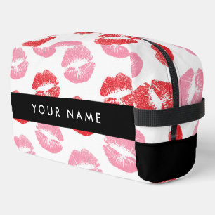 Rote Lippen, rosa Lippen, Kuss, Ihr Name, personal Waschbeutel