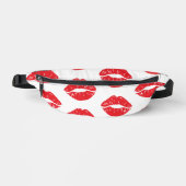 Rote Lippen, roter Lippenstift, Kuss, Lippenmuster Bauchtasche (Vorderseite)