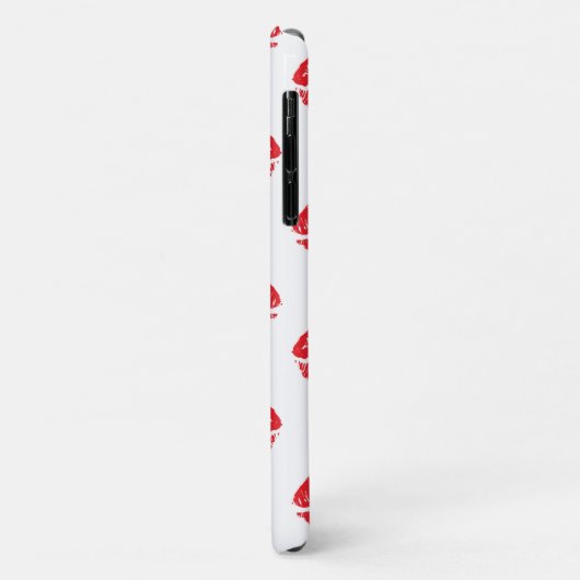 Rote Lippen, roter Lippenstift, Kuss, Lippenmuster Case-Mate iPhone Hülle (Hinten/Links)