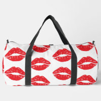 Rote Lippen, roter Lippenstift, Kuss, Lippenmuster