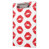 Rote Lippen, roter Lippenstift, Kuss, Lippenmuster Klemmbrett (Links)