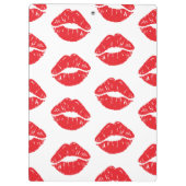 Rote Lippen, roter Lippenstift, Kuss, Lippenmuster Klemmbrett (Rückseite)