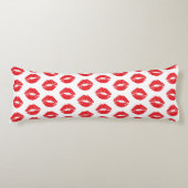 Rote Lippen, roter Lippenstift, Kuss, Lippenmuster Seitenschläferkissen (Vorderseite)