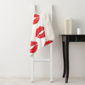 Rote Lippen, roter Lippenstift, Kuss, Lippenmuster Sherpadecke (Beispiel)