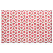 Rote Lippen, roter Lippenstift, Kuss, Lippenmuster Stoff (Yard (91,4 cm))