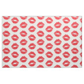 Rote Lippen, roter Lippenstift, Kuss, Lippenmuster Stoff (Fat Quarter (45,7 x 55,9 cm))