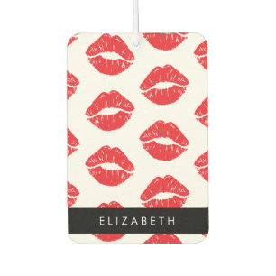 Rote Lippen, roter Lippenstift, Lippenmuster, Ihr  Autolufterfrischer