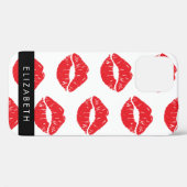 Rote Lippen, roter Lippenstift, Lippenmuster, Ihr  Case-Mate iPhone Hülle (Rückseite (Horizontal))