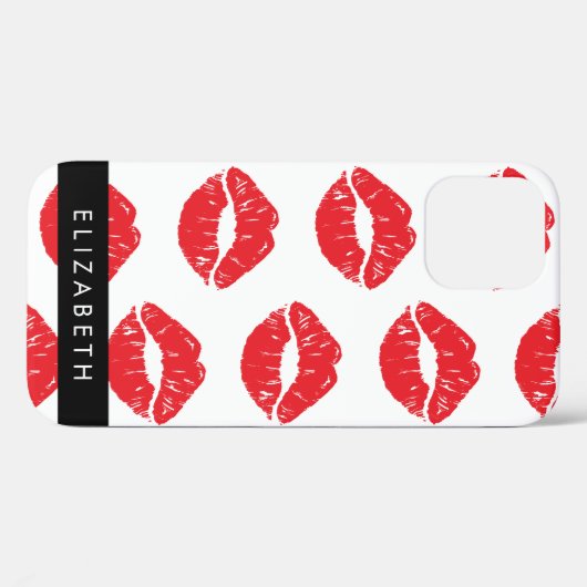 Rote Lippen, roter Lippenstift, Lippenmuster, Ihr Case-Mate iPhone Hülle (Rückseite (Horizontal))