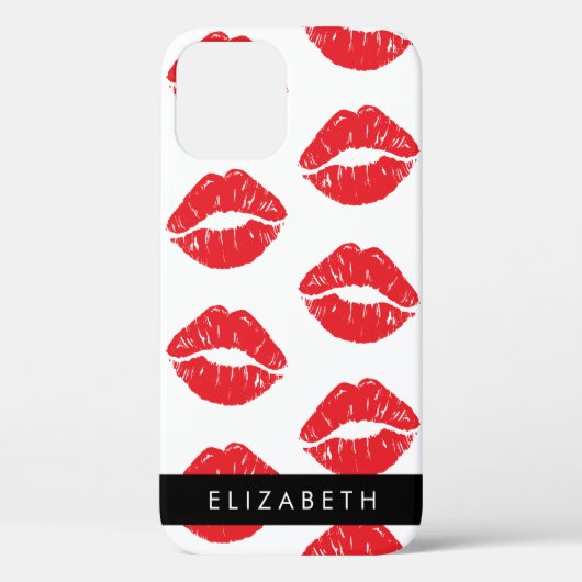 Rote Lippen, roter Lippenstift, Lippenmuster, Ihr  Case-Mate iPhone Hülle (Rückseite)