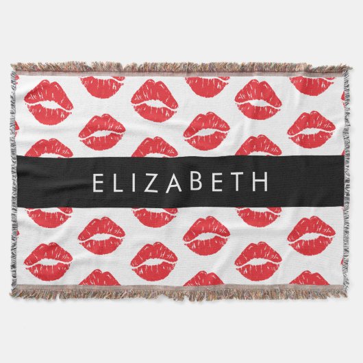 Rote Lippen, roter Lippenstift, Lippenmuster, Ihr  Decke (Vorderseite)