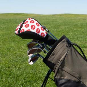 Rote Lippen, roter Lippenstift, Lippenmuster, Ihr Golf Headcover
