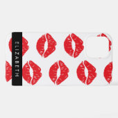 Rote Lippen, roter Lippenstift, Lippenmuster, Ihr  iPhone Hülle (Rückseite (Horizontal))