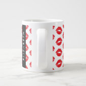 Rote Lippen, roter Lippenstift, Lippenmuster, Ihr Jumbo-Tasse (Rückseite)