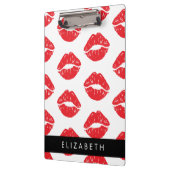 Rote Lippen, roter Lippenstift, Lippenmuster, Ihr  Klemmbrett (Links)