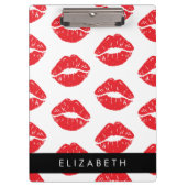 Rote Lippen, roter Lippenstift, Lippenmuster, Ihr  Klemmbrett (Vorderseite)