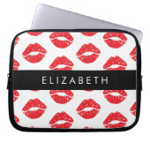 Rote Lippen, roter Lippenstift, Lippenmuster, Ihr  Laptopschutzhülle (Vorderseite)