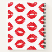 Rote Lippen, roter Lippenstift, Lippenmuster, Ihr Notizblock (Rückseite)