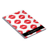 Rote Lippen, roter Lippenstift, Lippenmuster, Ihr Notizblock (Rechte Seite)