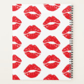 Rote Lippen, roter Lippenstift, Lippenmuster, Ihr  Planer (Rückseite)
