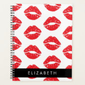 Rote Lippen, roter Lippenstift, Lippenmuster, Ihr  Planer (Vorderseite)