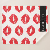 Rote Lippen, roter Lippenstift, Lippenmuster, Ihr Sherpadecke (Vorderseite (Horizontal))