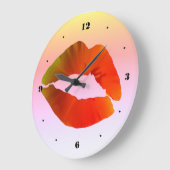 Rote Lippen Runde (große Wall-Uhr) Große Wanduhr (Winkel)