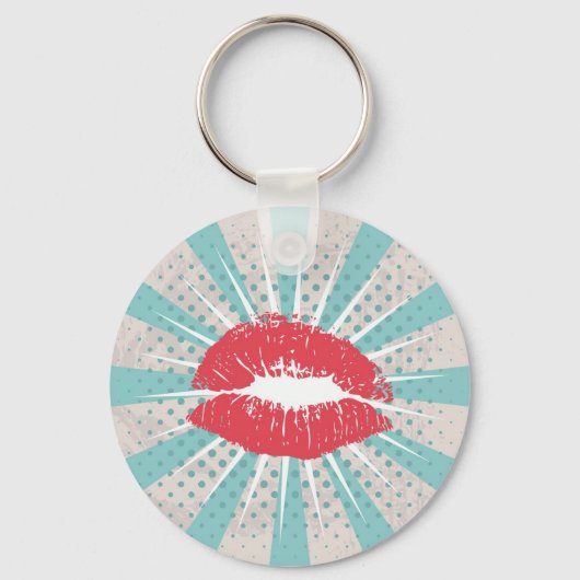 Rote Lippen Schlüsselanhänger (Vorderseite)