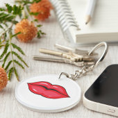 Rote Lippen Schlüsselanhänger
