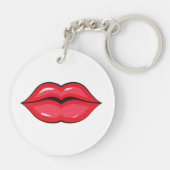 Rote Lippen Schlüsselanhänger (Rückseite)