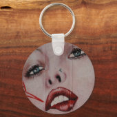 Rote Lippen Schlüsselanhänger (Vorderseite)