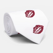 Rote Lippen-Smooch-Kuss-Lippenstift-Krawatte Krawatte (Gerollt)