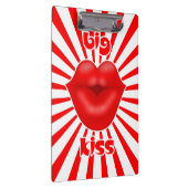 Rote Lippen Sonnenstrahlen Kuss Klemmbrett (Rechts)
