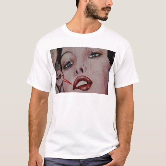 Rote Lippen T-Shirt (Vorderseite)