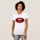 rote Lippen T-Shirt (Vorne ganz)