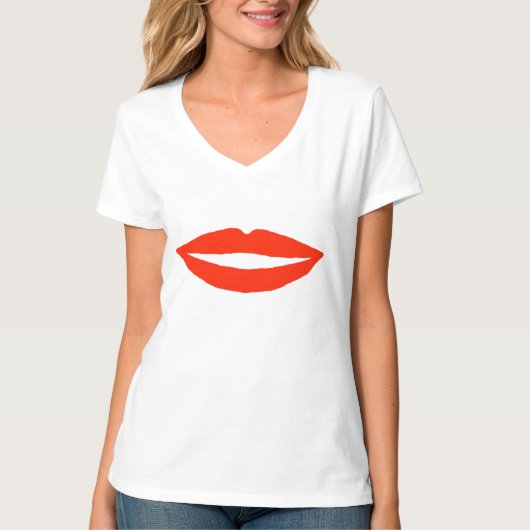 Rote Lippen T-Shirt (Vorderseite)