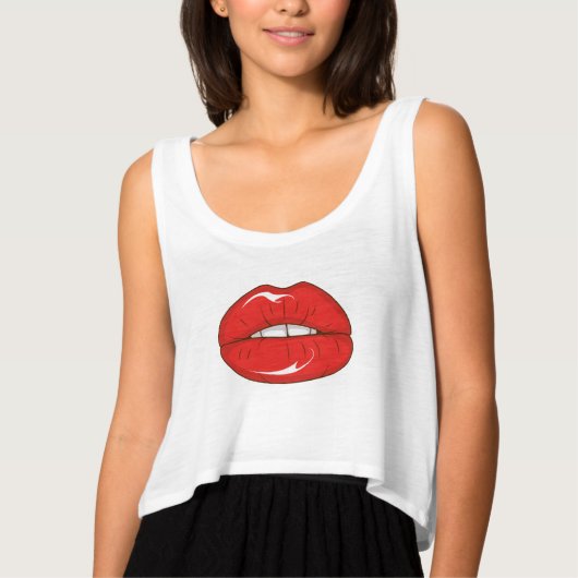 Rote Lippen T-Shirt (Vorderseite)