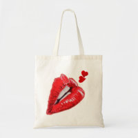 Rote Lippen Totasche