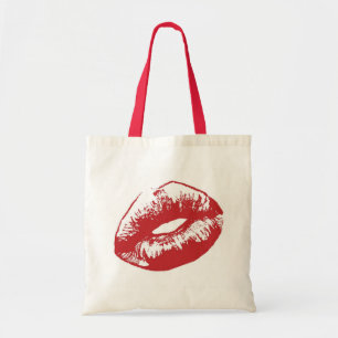 Rote Lippen Tragetasche