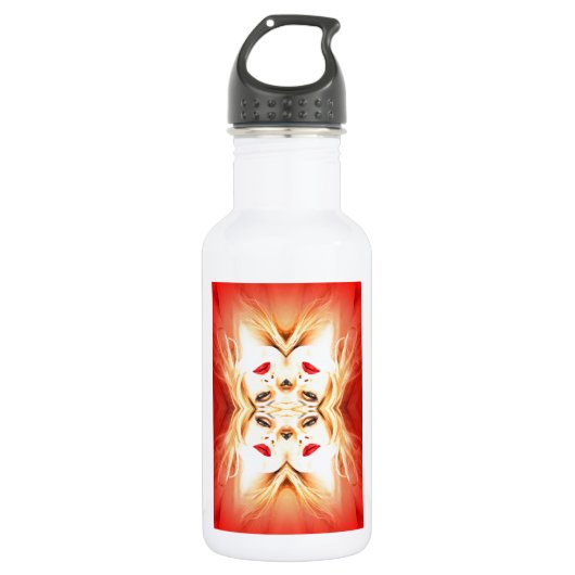 Rote Lippen Trinkflasche (Vorderseite)